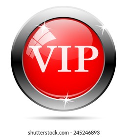 VIP icon. Internet button on white background. 