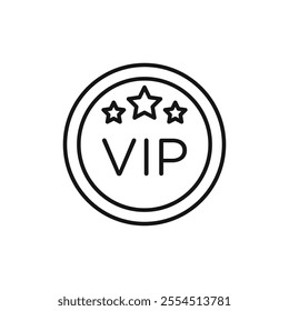 VIP icon Isolated flat vector in outline