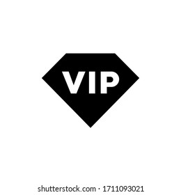 Icono VIP, logotipo aislado en fondo blanco