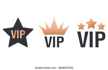 VIP icon, isolated logo on a white background.