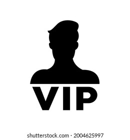 Icono VIP, logotipo aislado en fondo blanco