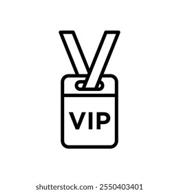 VIP icon linear logo isolated