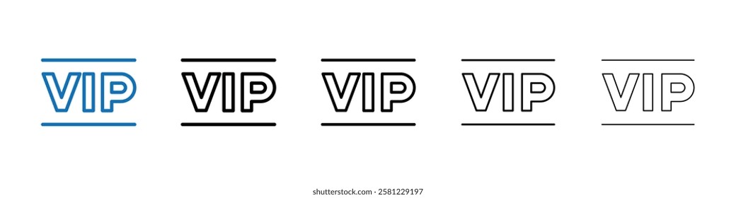 VIP icon Outline vector logo for web ui