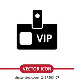 VIP ICON. Priority Sign creative icon flat design on white background..eps