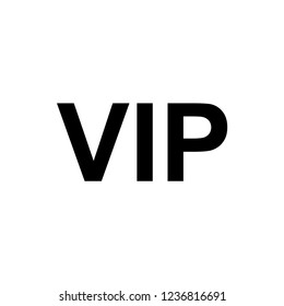 VIP ICON. Priority Sign and Symbol on Glyph & Flat Style Vector Illustration.