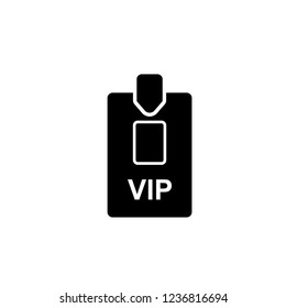 VIP ICON. Priority Sign and Symbol on Glyph & Flat Style Vector Illustration.