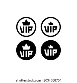 Icono VIP. Signo de prioridad y símbolo en la Ilustración vectorial de diseño de estilo plano.