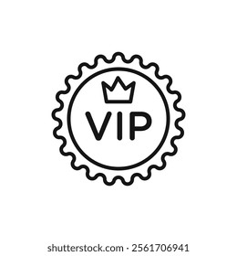 VIP icon Simple thin line flat symbol