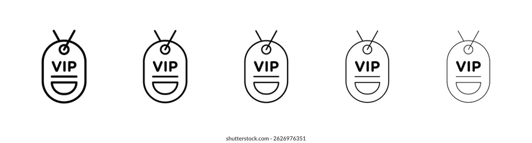 VIP icon Simple thin line flat symbol
