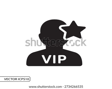 Vip icon with star distinction