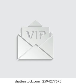 vip icon vector Envelope vip invitation privilage symbol logo