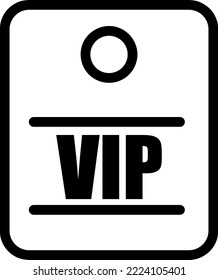 vip icon vector illustration on white background.