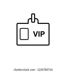 VIP Icon Vector. Priority Sign & Symbol Vector on Flat and Line Art Style.