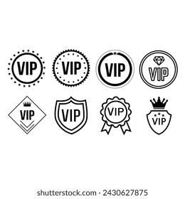 Vip icon vector set. Very important person illustration sign collection. club symbol.
