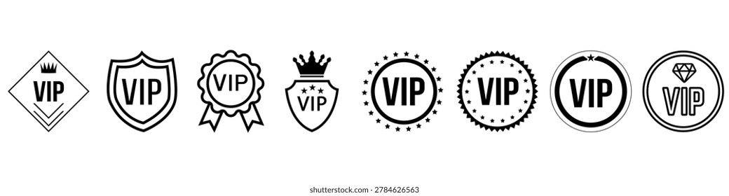 Vip icon vector set. Very important person illustration sign collection. club symbol.