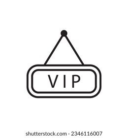 diseño del logotipo de la ilustración de la plantilla de vectores de iconos vip