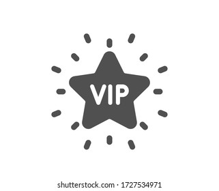 Vip Icon. Very Important Person Star Sign. Member Club Privilege Symbol. Classic Flat Style. Quality Design Element. Simple Vip Star Icon. Vector