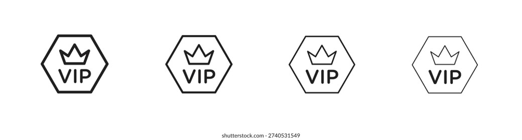 VIP icons collection web design, minimal line style