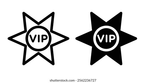 VIP Icons pack in outlined and flat versions