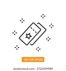 VIP-Symbole. Sammlung von Symbolelementen für dünne Linien.