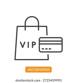 Iconos VIP. Colección de Elementos de símbolo de línea delgada.