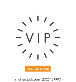 Iconos VIP. Colección de Elementos de símbolo de línea delgada.