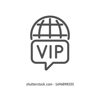 Icono de la línea de Internet Vip. Signo de acceso wifi de persona muy importante. Símbolo de privilegio del club de miembros. Elemento de diseño de calidad. Trazo editable. Icono de internet de estilo lineal. Vector