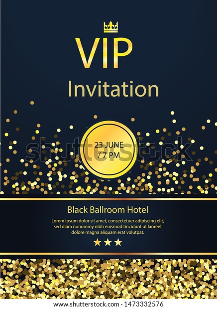 Vip Invitation Card Vector Illustration Stock Vector (Royalty Free