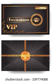 VIP Invitation Envelope With Pattern And Stamp