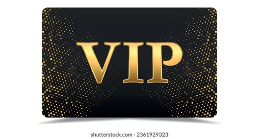 VIP.VIP Invitation.Vip gold ticket.Vip in abstract style on black background.Premium card.