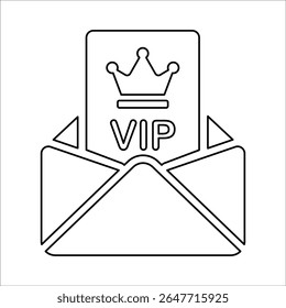 VIP invitation icon, Line Vector graphics