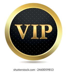 VIP. VIP Invitation. Premium card. Luxury template design. Vip gold ticket. Gold Premium Vip quality badge. Gold black badge. Isolated Vector illustration.