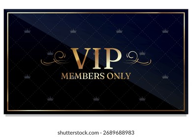 VIP Invitation. Premium VIP card. Luxury template design. Vector illustration.
