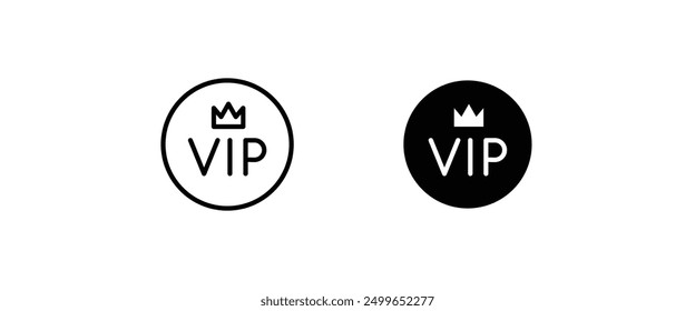 Vip label, badge tag icon. basic luxury premium quality elements Crown, rich, expensive, jewelry, VIP line and flat icons set, editable stroke isolated on white, linear vector outline illustration