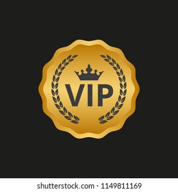 Vip Label On Black Background Vector Stock Vector (Royalty Free ...