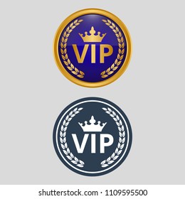 Vip label on white background, vector illustration