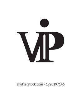 VIP letter logo design vector