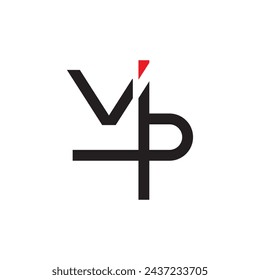 VIP letter logo design vector