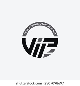 VIP letter logo is simple and professional, suitable for any business especially companies with initials.