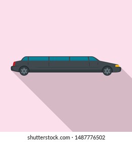 Vip limousine icon. Flat illustration of vip limousine vector icon for web design