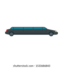 Vip limousine icon. Flat illustration of vip limousine vector icon for web design