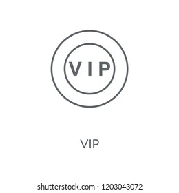 Vip linear icon. Vip concept stroke symbol design. Thin graphic elements vector illustration, outline pattern on a white background, eps 10.