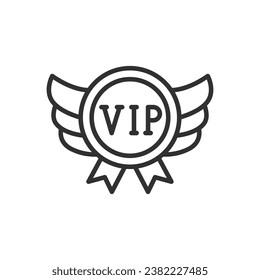 VIP, linear icon. Line with editable stroke