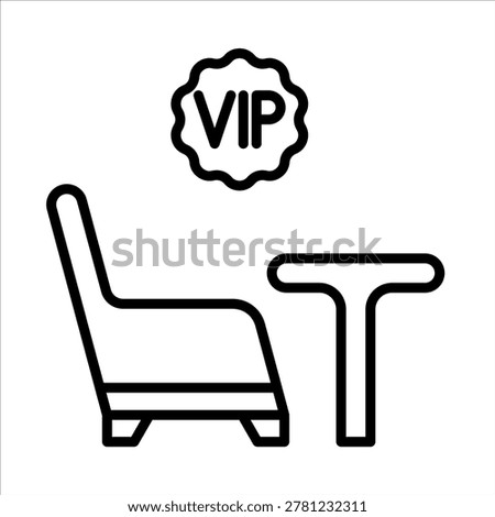 VIP Lounge Icon line vector