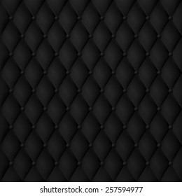 Vip Luxury Black Leather Background With Buttons. EPS 10