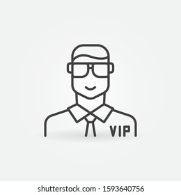 VIP Man vector very important person outline icon or symbol