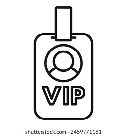 Vip member badge icon outline vector. Reward customer event. Care exclusive