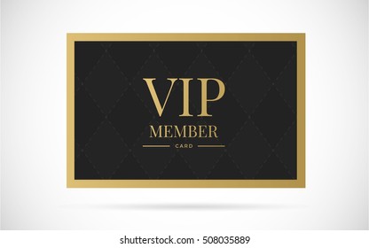 Vip member card vector design with text template illustration