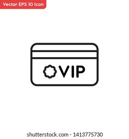 VIP member card vector icon