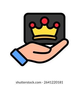 Vip Member outline color, mini illustration icon. use for modern concept, print, UI, UX kit, web and app development. Vector related to product offering, marketing, business.


